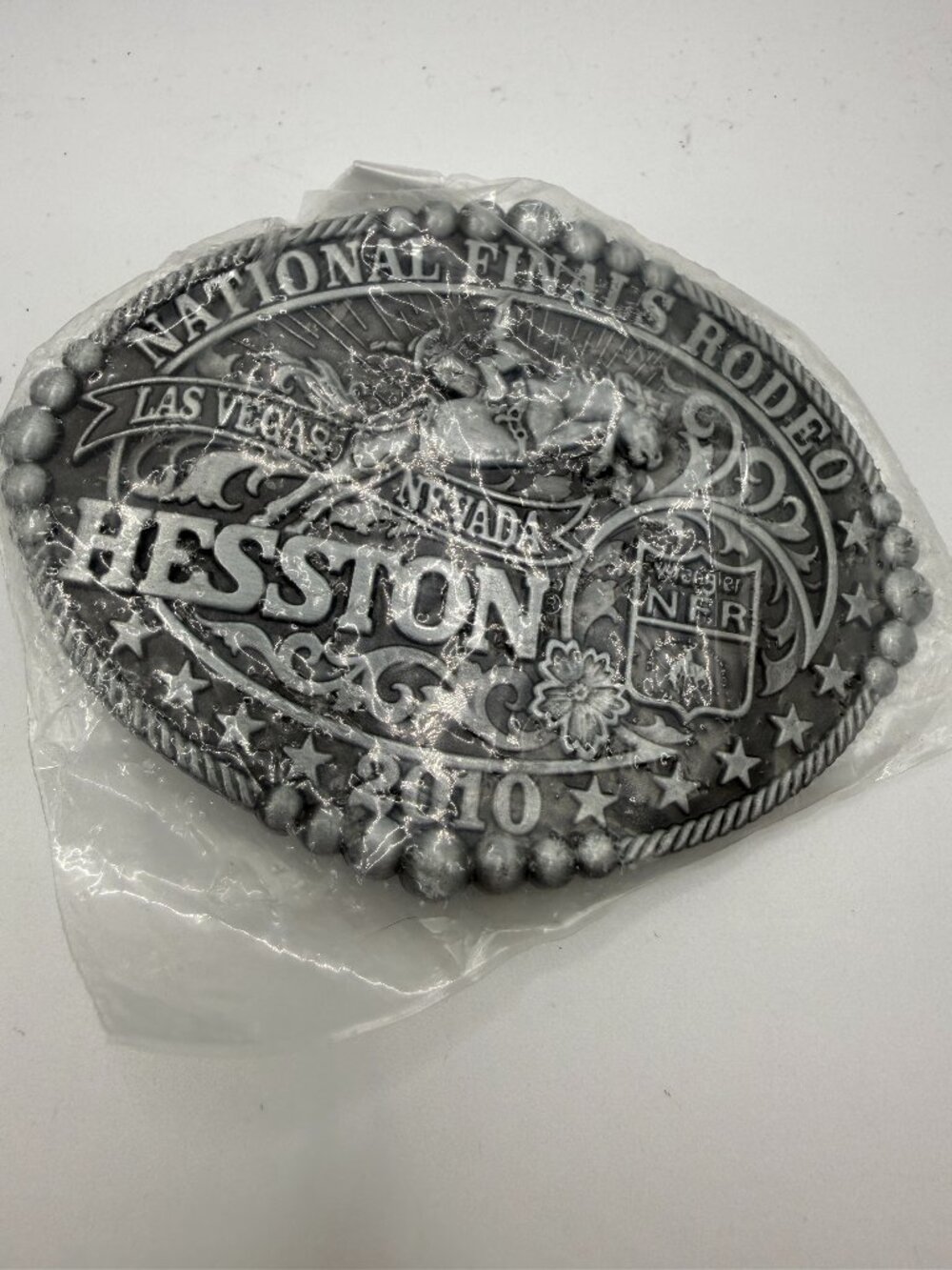 Vintage 2010 Hesston National Finals Rodeo Belt Buckle